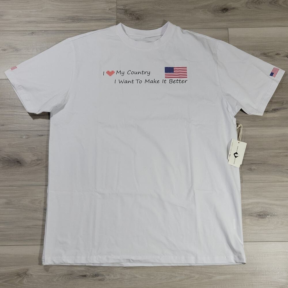 I Love My Country I Want To Make It Better T-Shirt Men's Extra Large White New